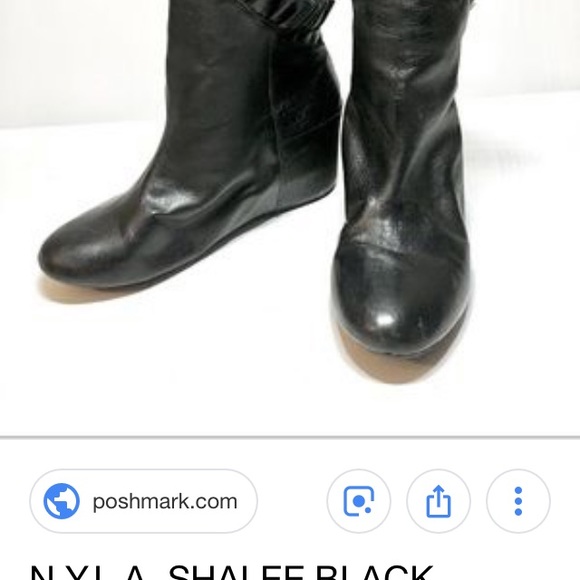 COPY - COPY - COPY - Shalee Black NYLA leather ankle boo… - Picture 5 of 8